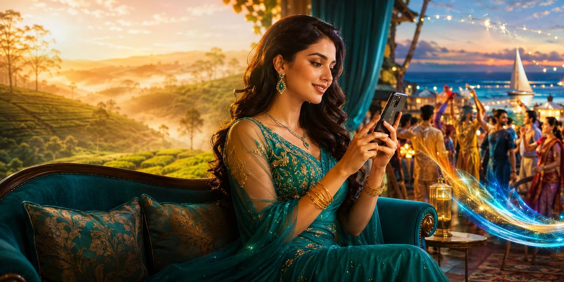 সিলেটের চা বাগানে মোবাইলে স্পোর্টস বেটিং করছেন একজন সদস্য